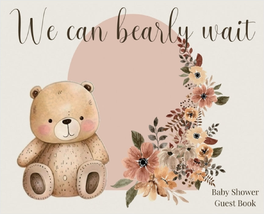 We Can Bearly Wait, Baby Shower hardback Guest Book (landscape) by Lulu and Bell
