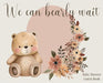 We Can Bearly Wait, Baby Shower hardback Guest Book (landscape) by Lulu and Bell