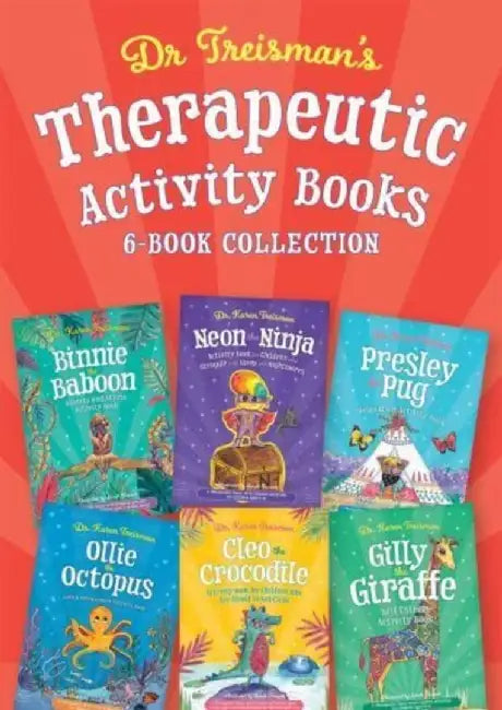 Dr. Treisman's Therapeutic Activity Books by Dr. Karen, Clinical Psychologist, trainer, & author Treisman