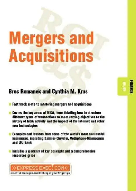 Mergers and Acquisitions: Finance 05.09 by Broc Romanek