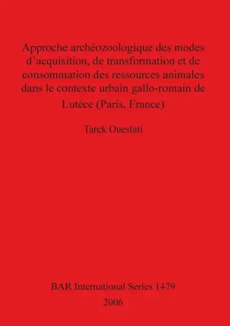 Approche archéozoologique des modes d'acquisition, de transformation et de consommation des ressources animals dans le contexte urbain gallo-romain de by Tarek Oueslati