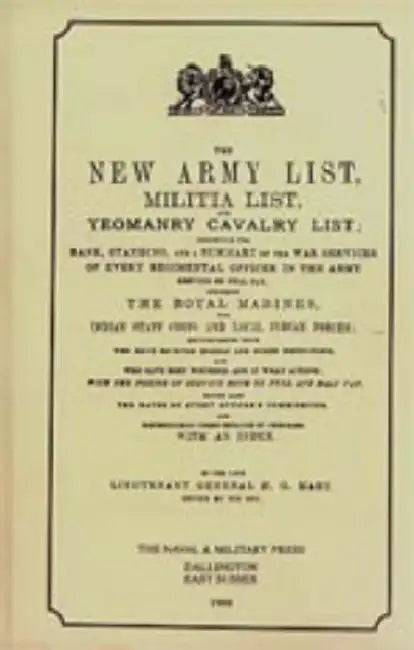Hart OS Army List 1895 by Naval &. Military Press