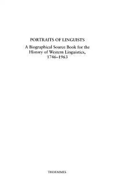 Portrait of Linguists by Thomas A. Sebeok