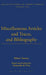 Miscellaneous Articles and Tracts and Bibliography by Robert Torrens