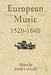 European Music, 1520-1640 by James Haar, Gary Tomlinson, James Haar