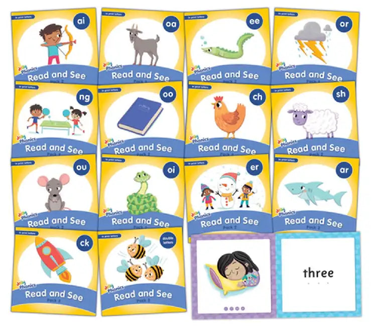Jolly Phonics Read and See, Pack 2: In Print Letters (American English Edition) by Sue Lloyd