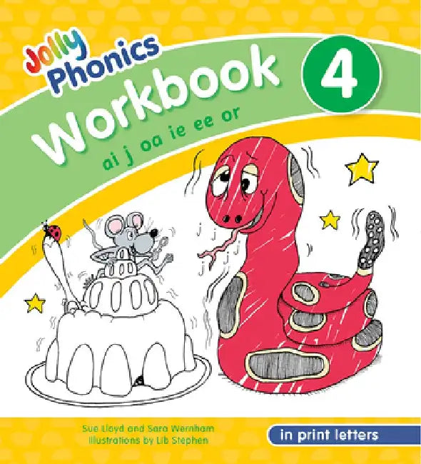 Jolly Phonics Workbook 4: In Print Letters (American English Edition) by Sue Lloyd