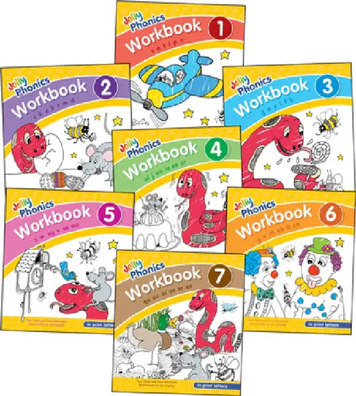 Jolly Phonics Workbooks 1-7: In Print Letters (American English Edition) by Sue Lloyd