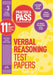 Practise & Pass 11+ Level Three: Verbal reasoning Practice Test Papers by Peter Williams