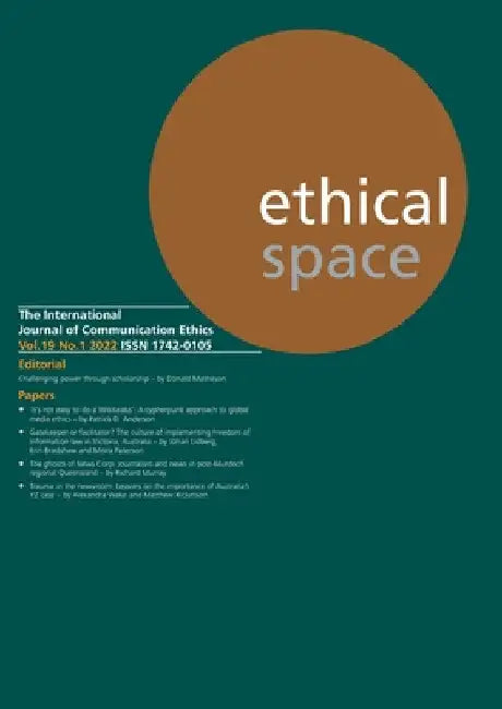 Ethical Space Vol. 19 Issue 1 by Donald Matheson