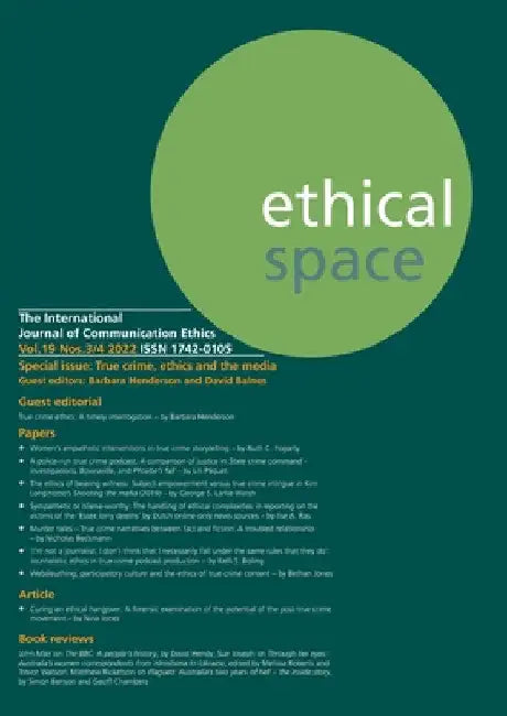 Ethical Space Vol. 19 Issue 3/4 by Barbara Henderson