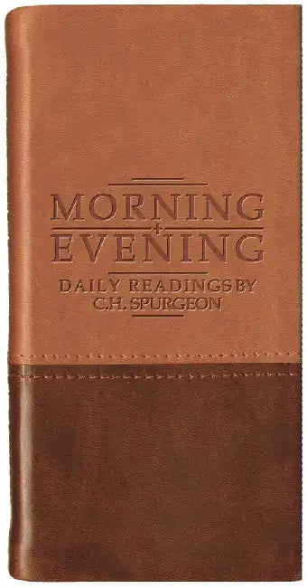 Morning and Evening - Matt Tan/Burgundy by C. H. Spurgeon