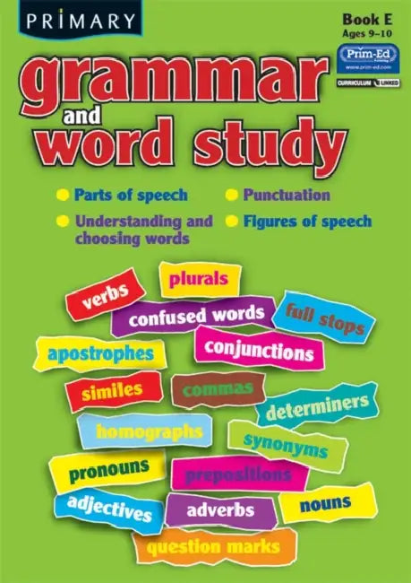 Primary Grammar and Word Study: Parts of Speech, Punctuation, Understanding and Choosing Words, Figures of Speech by R.I.C. Publications