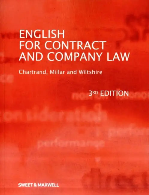 English for Contract & Company Law by Marcella Chartrand
