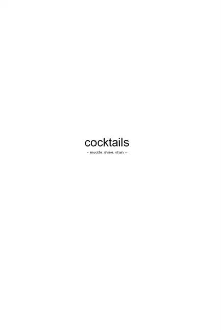 cocktails by Zarin Thomson