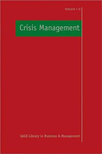 Crisis Management by R A