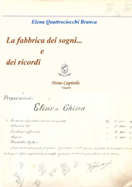 La fabbrica dei sogni ... e dei ricordi - 9° Capitolo *Liquori by Elena Quattrociocchi Branca