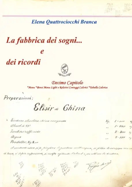 La fabbrica dei sogni ... e dei ricordi - 10° Capitolo *Menu *Brevi Menu Light e Relativi Conteggi Calorici *Tabella Calorica by Elena Quattrociocchi Branca
