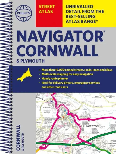 Philip's Street Atlas Navigator Cornwall & Plymouth by Philip's Maps