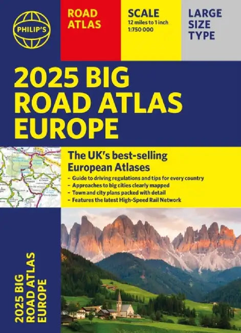 2025 Philip's Big Road Atlas of Europe by Philip's Maps