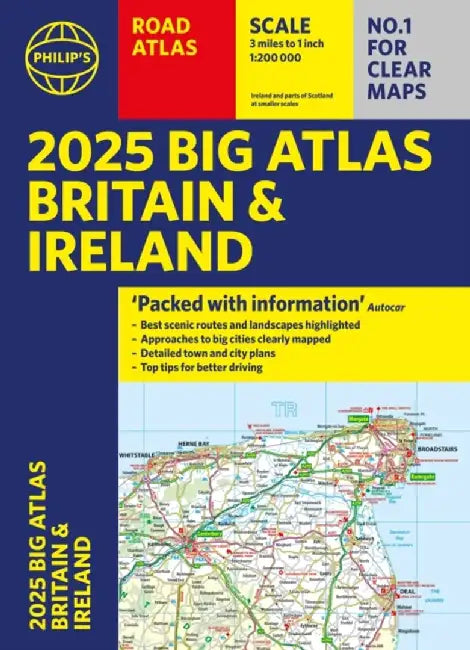 2025 Philip's Big Road Atlas of Britain & Ireland by Philip's Maps