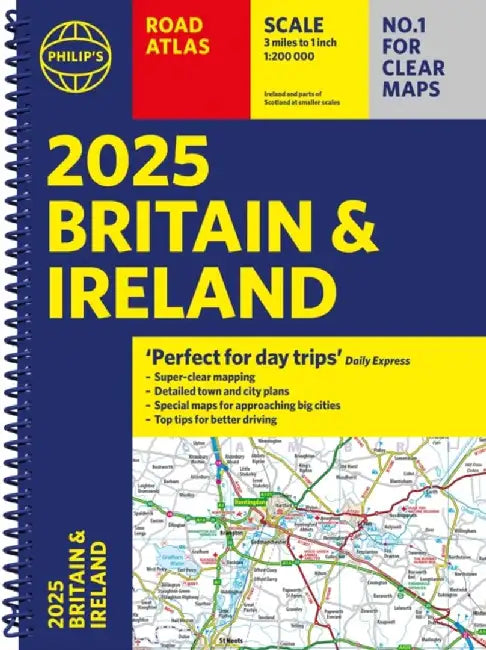 2025 Philip's Road Atlas Britain and Ireland by Philip's Maps