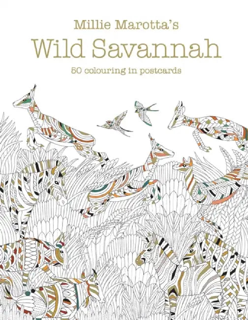Millie Marotta's Wild Savannah Postcard Box by Millie Marotta