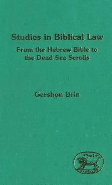 Studies in Biblical Law by Gershon Brin