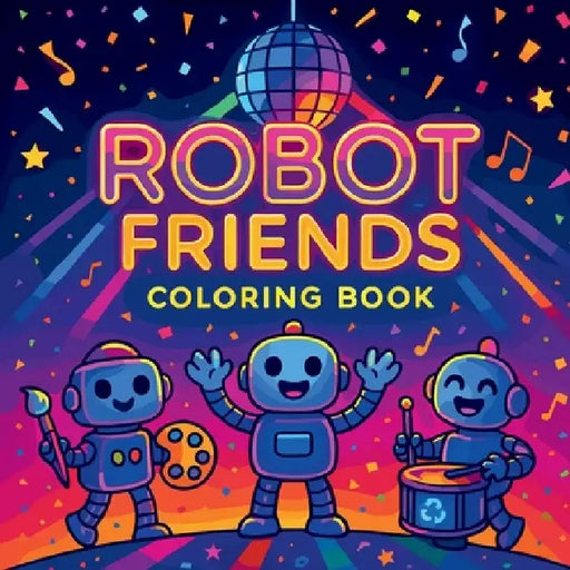 Robot Friends - Coloring Book by Chris Martin