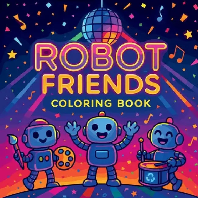 Robot Friends - Coloring Book by Chris Martin
