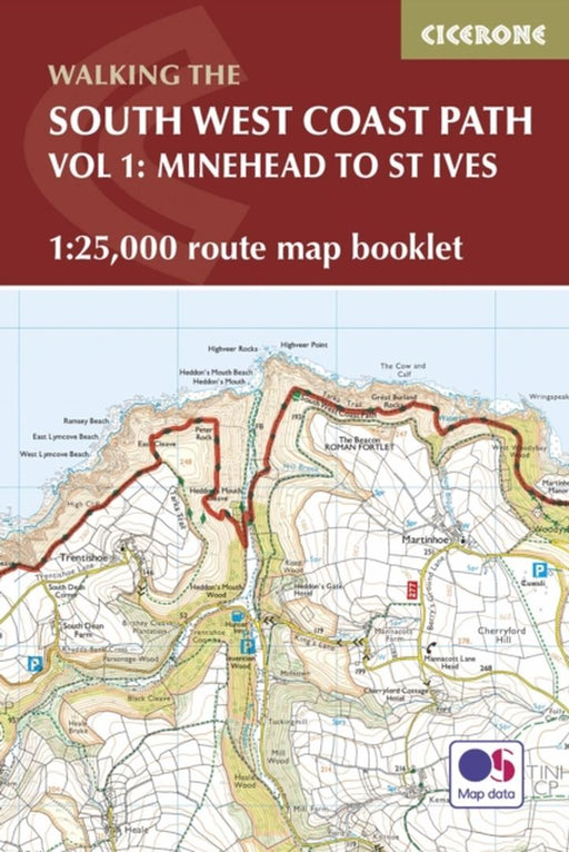 South West Coast Path Map Booklet - Vol 1: Minehead to St Ives by Dillon, Paddy