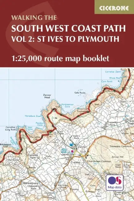 South West Coast Path Map Booklet - Vol 2: St Ives to Plymouth by Paddy Dillon