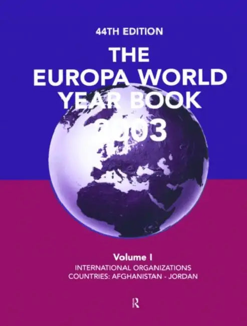 Europa World Year Bk 2003 by Europa Publications