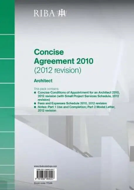 Riba Concise Agreement 2010 (2012 Revision): Architect by Riba