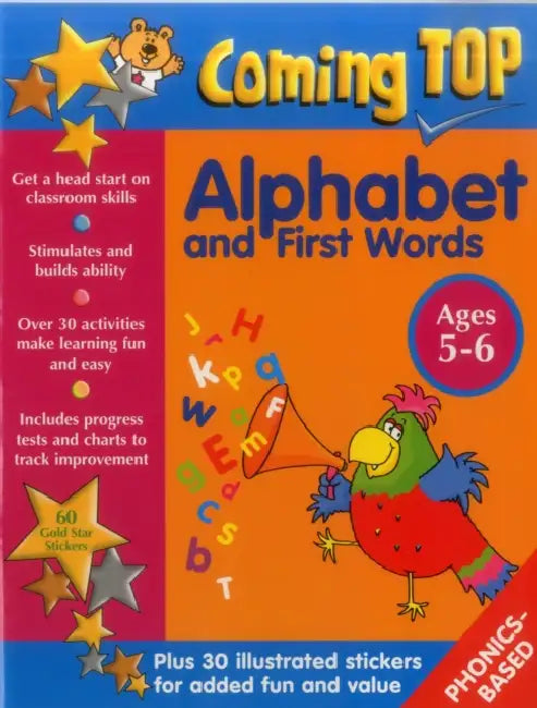 Coming Top: Alphabet and First Words Ages 5-6: Get a Head Start on Classroom Skills - With Stickers! by Smoerville Louisa, Louisa Somerville, Jenny Tulip