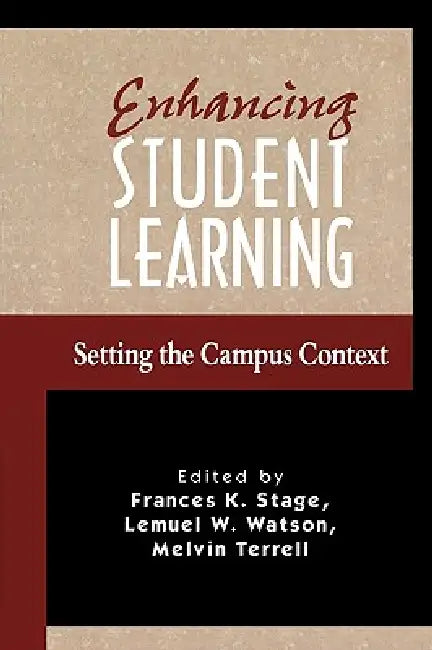 Enhancing Student Learning: Setting the Campus Context by Frances K. Stage, Lemuel W. Watson, Melvin C. Terrell