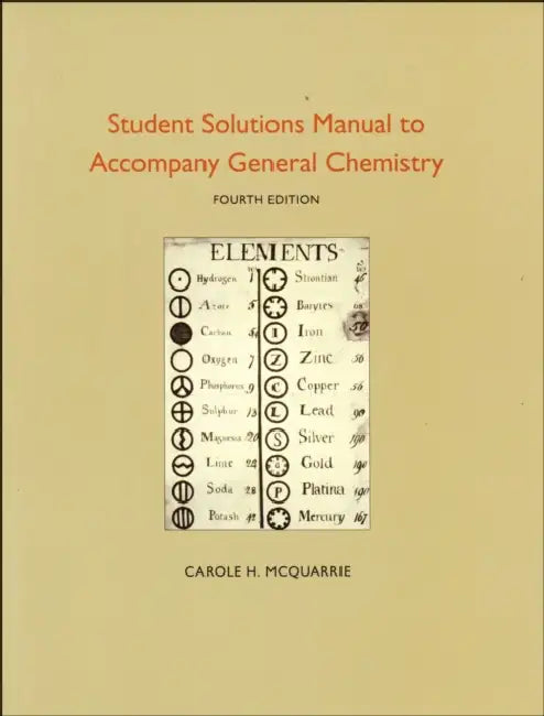 Student Solutions Manual to Accompany General Chemistry by Carole H. McQuarrie