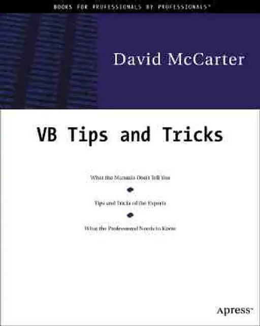 David McCarter's VB Tips and Techniques by David McCarter