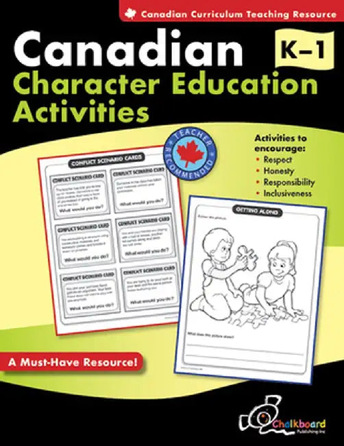 Canadian Character Education Activities Grades K-1 by Demetra Turnbull