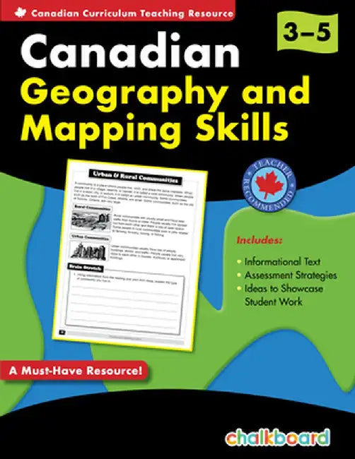 Canadian Geography and Mapping Skills Grades 3-5 by Demetra Turnbull