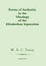 Forms Of Authority In The Theology Of The Elizabethan Separatists by William Alan Colwyn Tovey