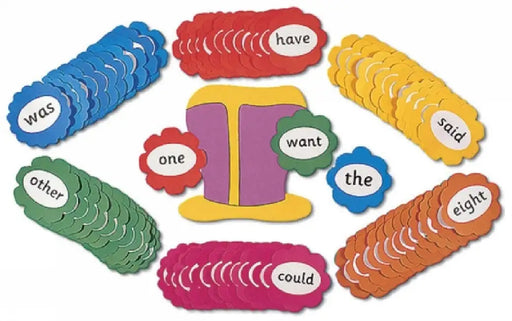 Jolly Phonics Tricky Word Wall Flowers: In Precursive Letters by Sara Wernham