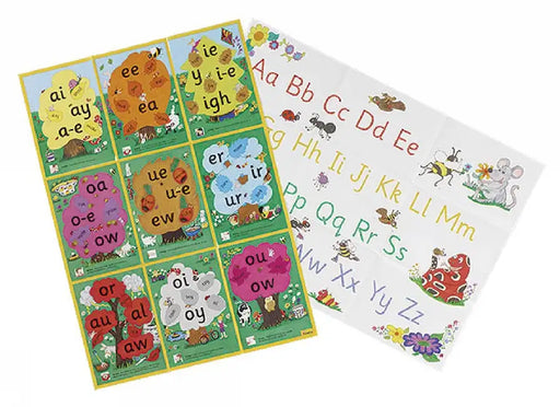 Jolly Phonics Alternative Spelling & Alphabet Posters: in Precursive Letters by Jolly Learning