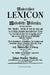 Musicalisches Lexicon ober Musicalische Bibliothec (Faksimile 1732 - Musikalisches Lexikon oder Musikalische Bibliotek). by Johann Gottfried Walther (Walthern), Travis &. Emery