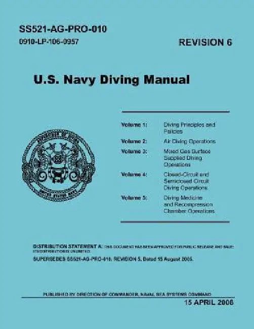 U.S. Navy Diving Manual (Revision 6, April 2008) by U. S. Department of the Navy, Naval Sea Systems Command