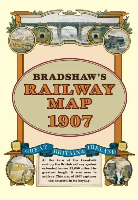 Bradshaw's Railway Folded Map 1907 by George Bradshaw