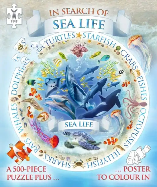 In Search of Sea Life Jigsaw and Poster by Caz Buckingham