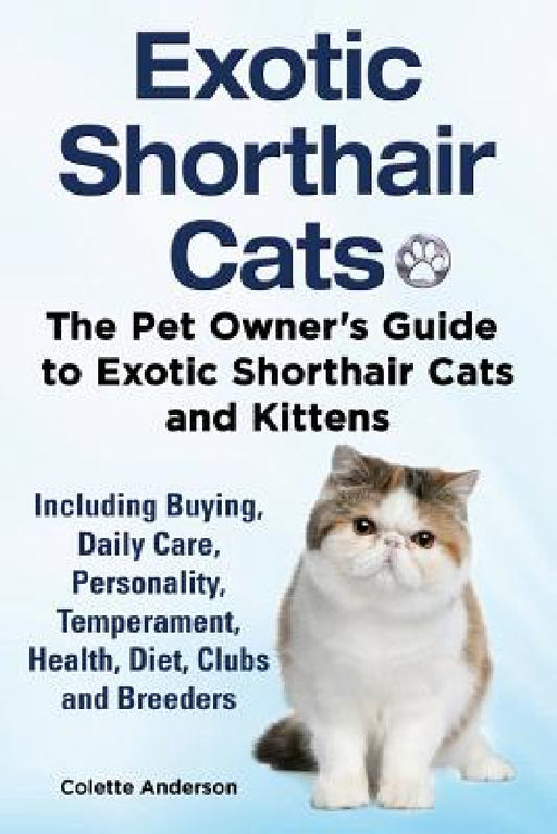 Exotic Shorthair Cats The Pet Owner's Guide to Exotic Shorthair Cats and Kittens Including Buying, Daily Care, Personality, Temperament, Health, Diet, by Colette Anderson