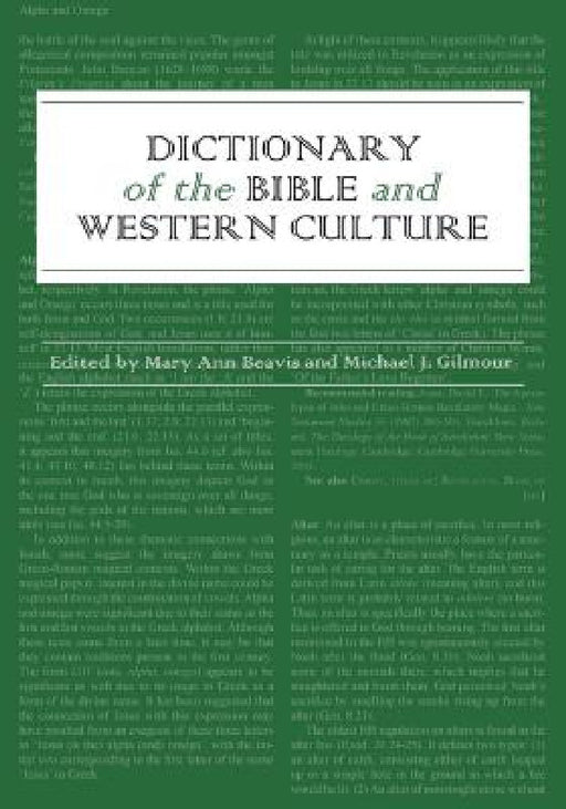 Dictionary of the Bible and Western Culture by Mary Ann Beavis, Michael J. Gilmour