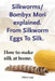 Silkworms Bombyx Mori explained. From Silkworm Eggs To Silk. How to make silk at home. by Elliott Lang